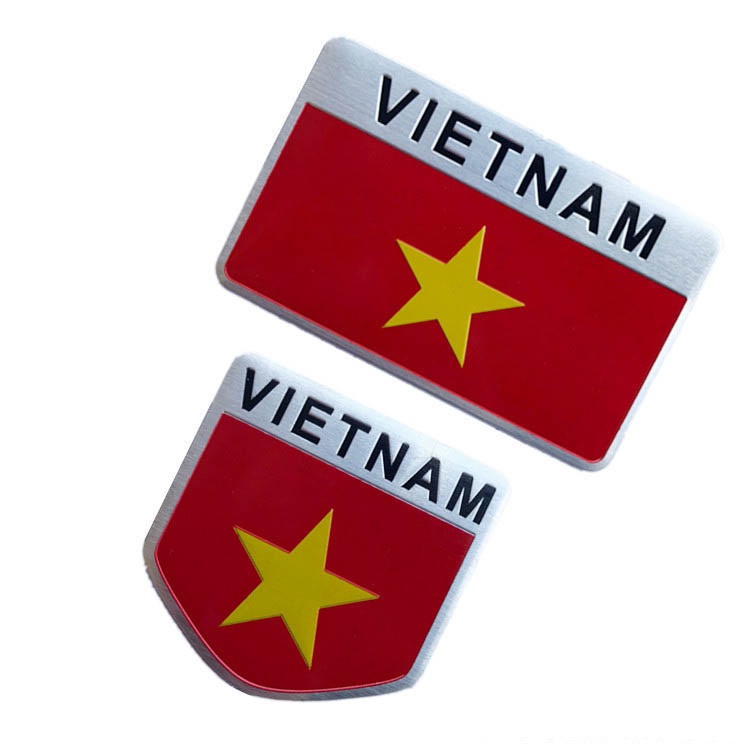 Logo kim loại cờ Việt Nam 3D